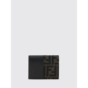 Fendi Men Fendi Ff Jacquard Fabric Bifold Card Holder With Snap Closure